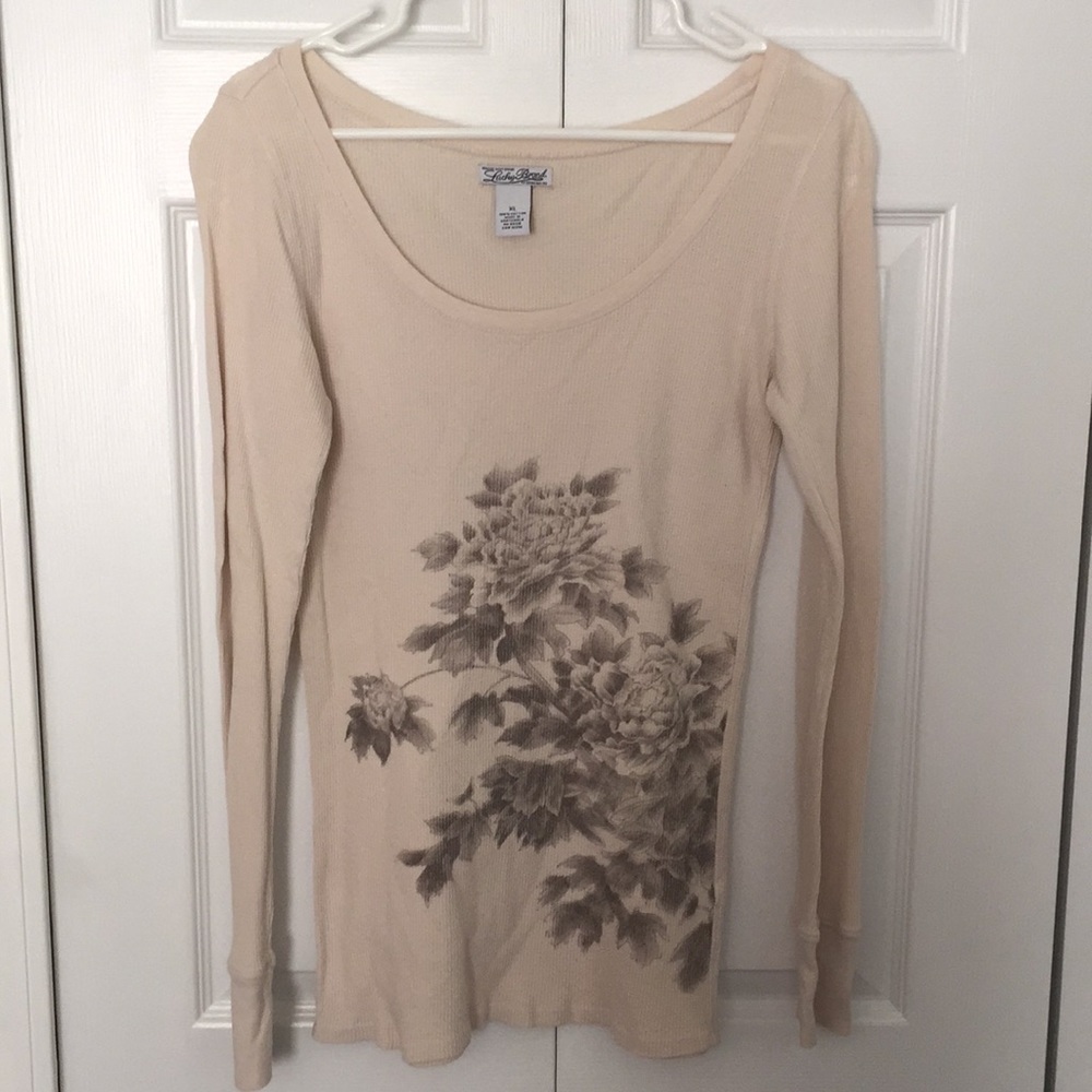 Lucky Brand Floral Waffle Shirt